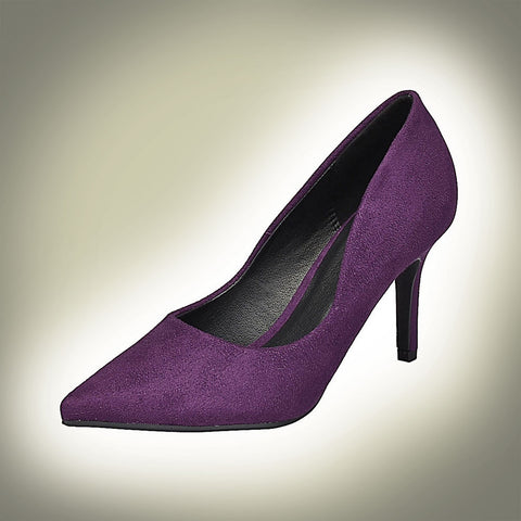 Not Just A Pump Kambo-S Women Pointy Toe Heel Shoe Dark Purple Imsu-SHW
