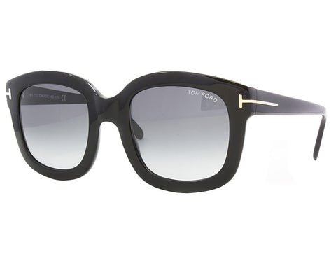 Tom Ford Christophe TF279 01B-Women Rectangular Sunglass Black/Grey Gradient-GL