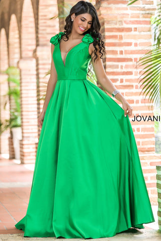 Jovani 88999A Women Long Green Dress-GL