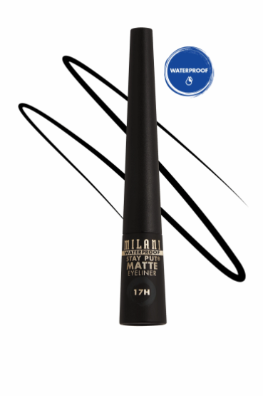 Milani Stay Put Matte Liquid Waterproof Eyeliner – 17-Hour Long-Wear Liquid Eyeliner