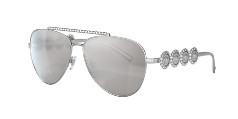 Versace VE2219B Women Medusa Jewel Silver/Grey Sunglass