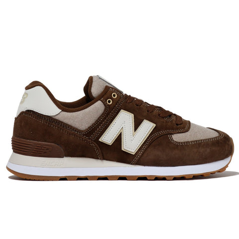 New Balance ML574SNM Men Classic Traditionnels Athletic Sneaker Brown-SHW