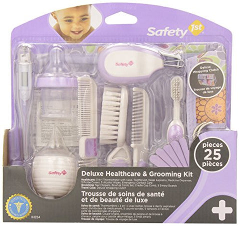 Safety 1st Deluxe Healthcare and Grooming Lavender Kit With Wrapping Clutch - 25 Pieces