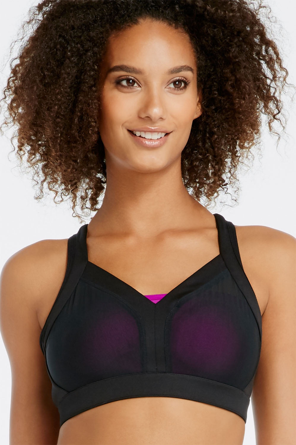 Fabletics Women Joilet High Impact Bra Black/Purple-SHW/SHG