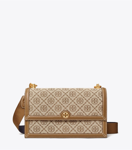 Tory Burch T Monogram Shoulder Bag - Hazelnut