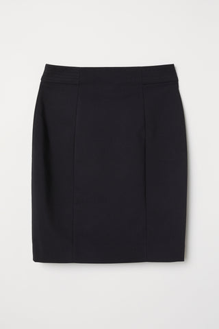 H&M 1414/1 Women Short Formal Skirt Black-MT