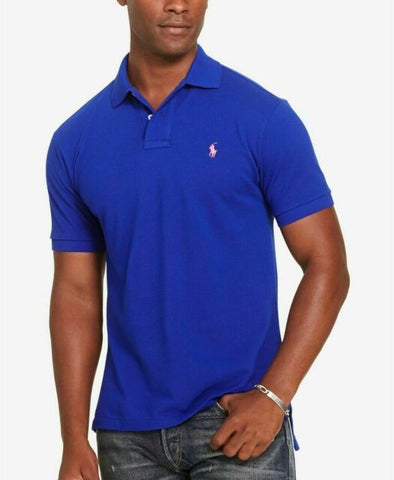 US Polo Assn Custom fit 626 Men Short Sleeve Polo T-Shirt Royal Blue-SHW