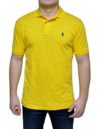 US Polo Assn Custom fit 627 Men Short Sleeve Polo T-Shirt Yellow-SHW/MT