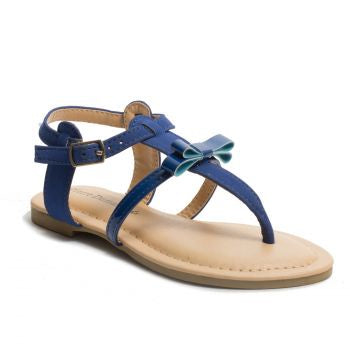Pierre Dumas Pola-35 Kids Open Toe Ankle Strap Sandals Navy-Blue-MT