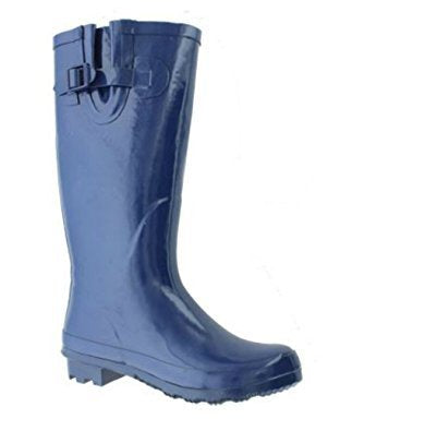 Pierre Dumas Rain-1 Classy Rain Boots-Navy Blue-SHF
