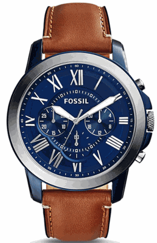 Fossil FS5151 Men Grant Chronograph Blue Dial Watch
