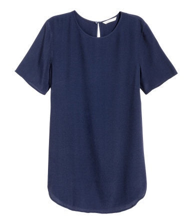 H&M - Ladies shirt-Sleeve Dark Blue Top -SHW