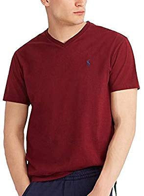 Polo Ralph Lauren Men V-Neck T-Shirt Wine-MT