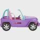 Barbie Off-Road Vehicle, Purple with Pink Seats and Rolling Wheels, 2 Seats, Gift for 3 to 7 Year Olds