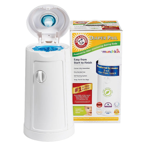 Arm & Hammer Diaper Pail with Refill Bag and Baking Soda