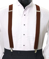 Fashion Men Clip Suspenders Brown-SHW/SHG/SHF