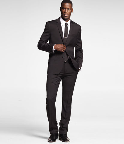 Express Men 1312 Photographer Slim Fit Straight Leg Black Suit Pants-GL