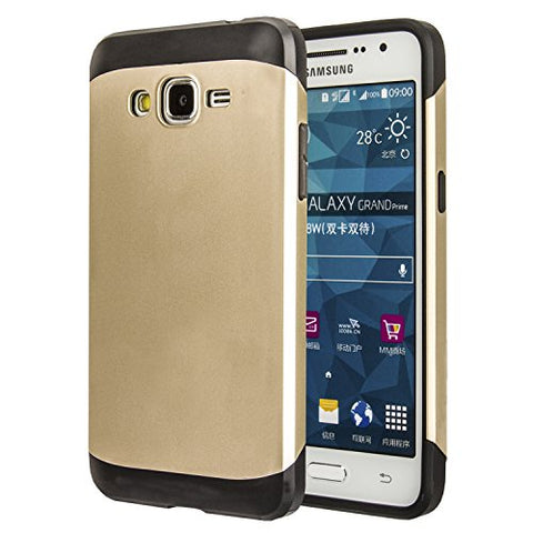 Samsung Galaxy Grand Prime Case, Shock Absorption Shockproof Gold/BLack