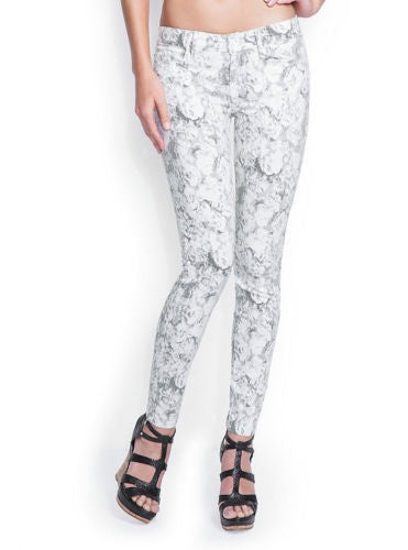 Guess Brittney Ankle Skinny In bloom Silicone Rinse Printed Jeans - GL/SHW