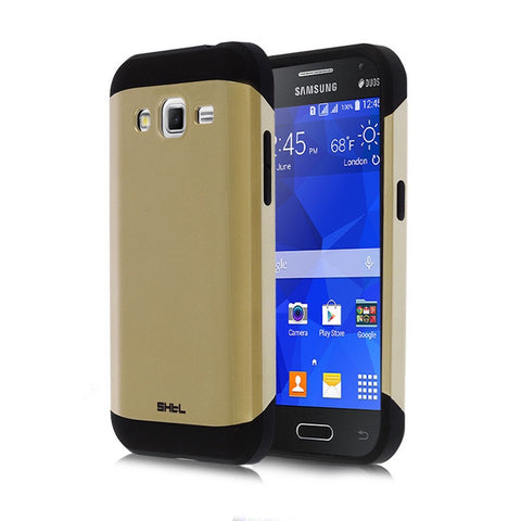 Fashion Dual Armor Case For Samsung Core Prime Case Gold/Black