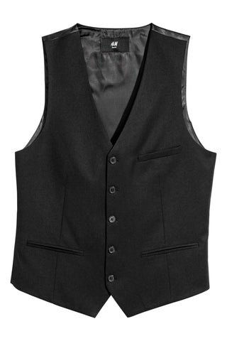 H&M Men 5555/1 Black Suit Vest/Waist Coat-GL