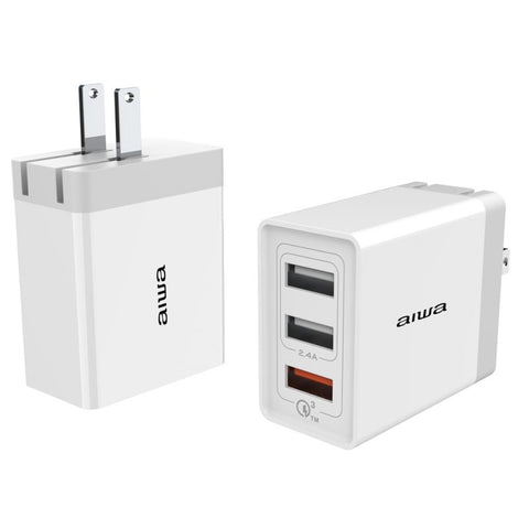 Aiwa AWP2232QW - Wall charger with 3 USB