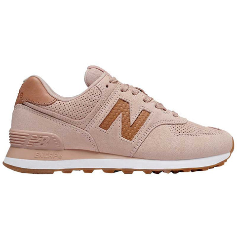 New Balance WL574WMB Women Classic Traditionnels Athletic Sneaker White Oak-SHW