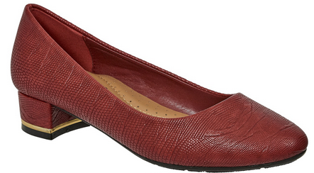 Pierre Dumas Pride-2 Women Slip On Round Toe Small Heel Shoe Red-SHG