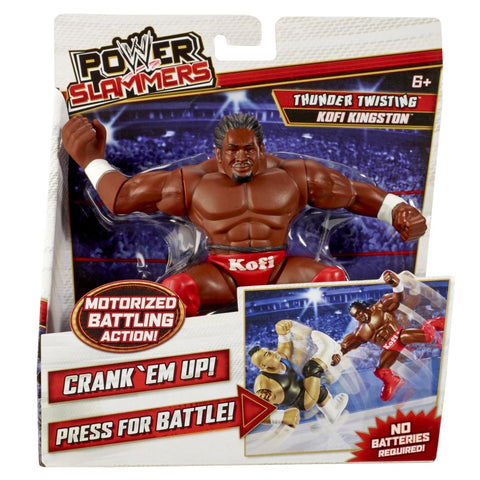 WWE Power Slammers Thunder Twisting Kofi Kingston Action Figure, Age 6+