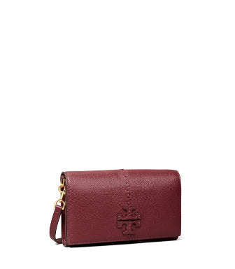 Tory Burch 64502-639-OS Women Mcgraw Wallet Crossbody Claret