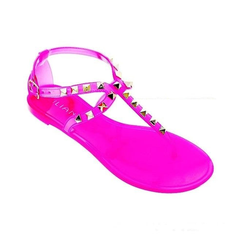 Liliana Jelli-56 Women T-Strap Sandal Pink-SHW