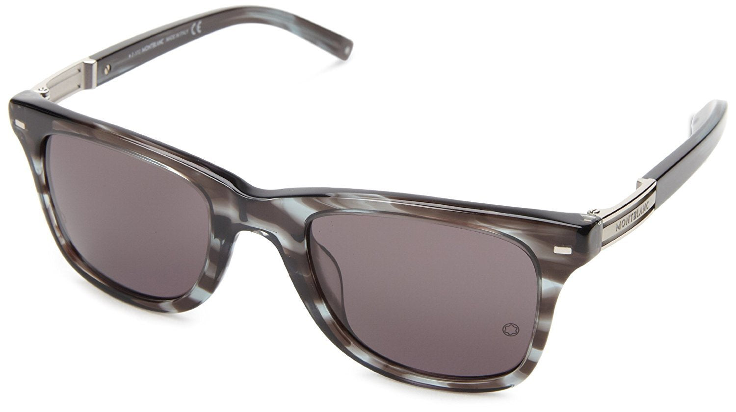 Mont Blanc 402S-20A-Unisex Sunglass Grey Striped/Palladium-GL