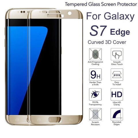 Glass Premium Screen Protector Full Coverage For Samsung Galaxy S7 Edge