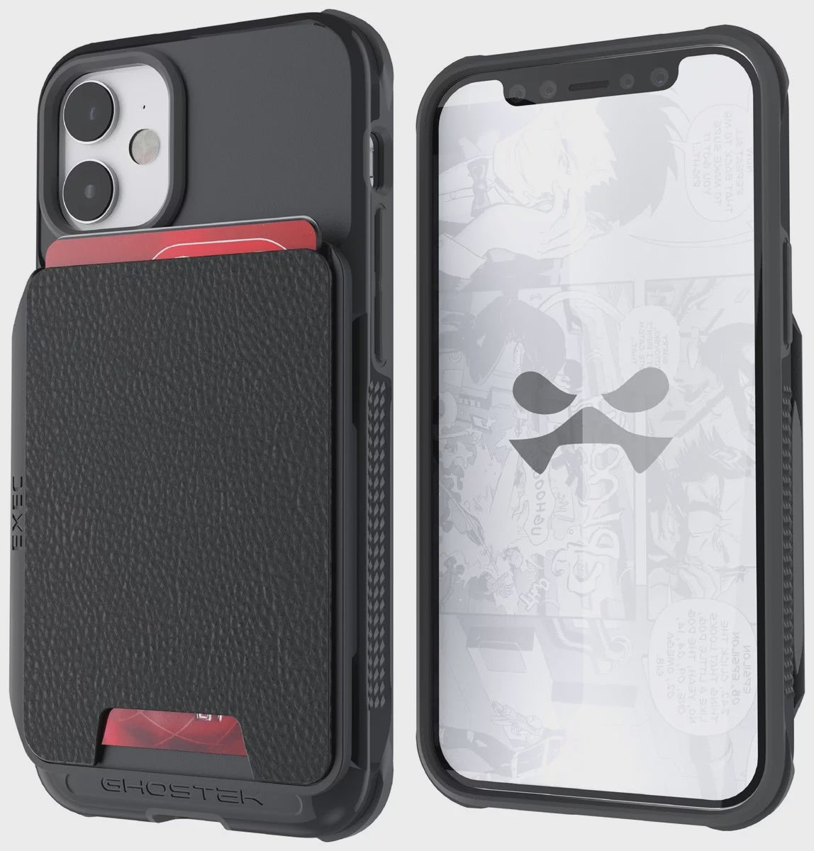 Ghostek Exec4 Black Leather Flip Wallet Case for Apple iPhone 12 Mini