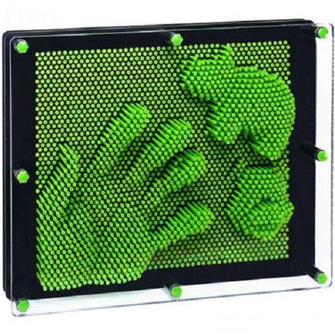 Pin Art Green Kids Novelty Fun Toy Plastic 3D Pinpression, Age 4+