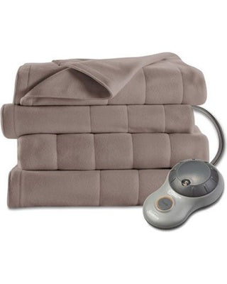 Sunbeam Quilted Fleece Heated Blanket King Mushroom  BSF9GKS-R772-13A00