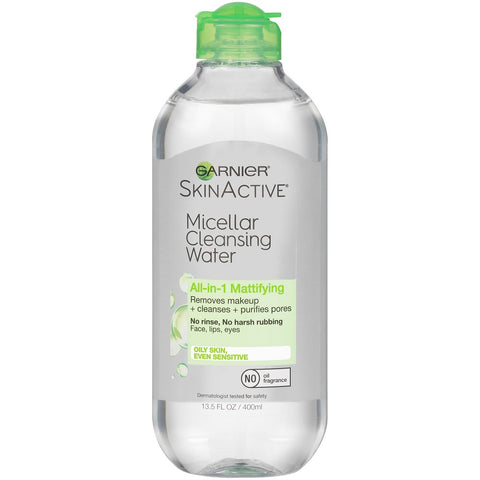 Garnier SkinActive Micellar Cleansing Water All-in-1 Makeup Remover and Facial Cleanser For Oily Skin 13.5 fl Oz