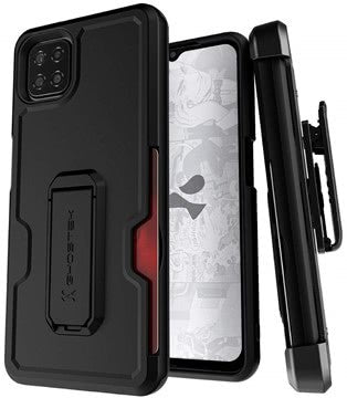 Ghostek Iron Armor3 Black Rugged Case + Holster With kickstand for Galaxy A12