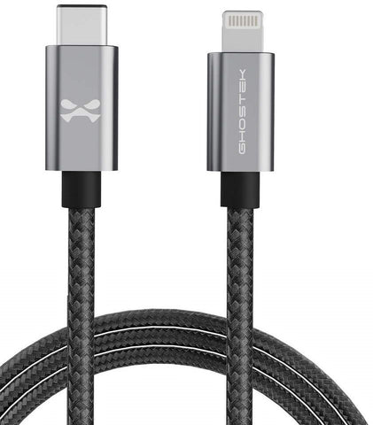 Ghostek NRGline USB-C to Lightning Durable Graded Charging Cable 10ft 3m Black