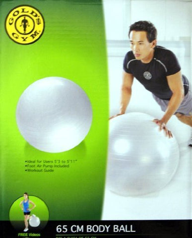 Golds Gym 05-0065GG Anti-Burst Body Exlcusive Work Out Ball with Pump NIB 65cm Workout