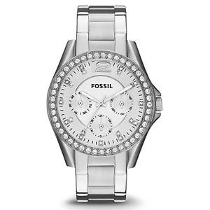 Fossil ES3202 Women Riley Multifunction Stainless Steel Watch