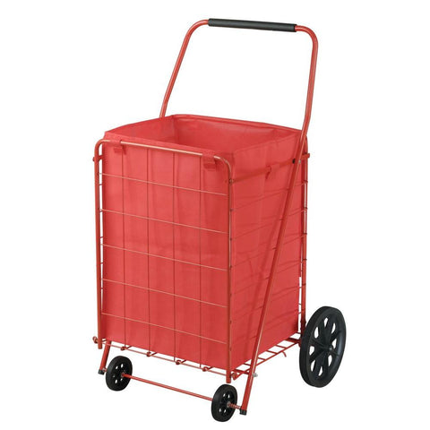 Sandusky 4-Wheel Fold Up Utility Cart with Liner, Red