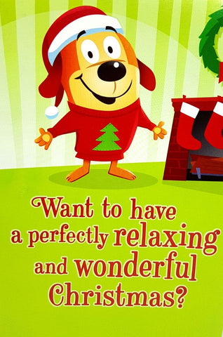 Hallmark Christmas Cards-"Want To Have A perfectly Relaxing And Wonderful Christmas?"