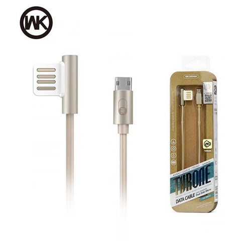WK Dual Side Micro Gold 1m Throne Charging Cable