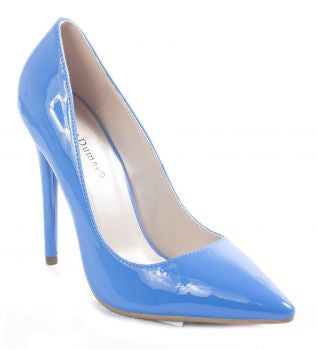Pierre Dumas Lula-1 Women Slip On Pointy Toe Heel Shoe Sky Blue-SHG/SHW