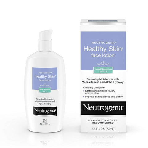 Neutrogena Healthy Skin Face Moisturizer Lotion with SPF 15 Sunscreen Anti-Wrinkle Treatment 2.5 FL Oz.