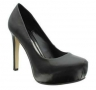 Pierre Dumas Brenda-1 Leather Heel Pumps Black Shoe-SHW