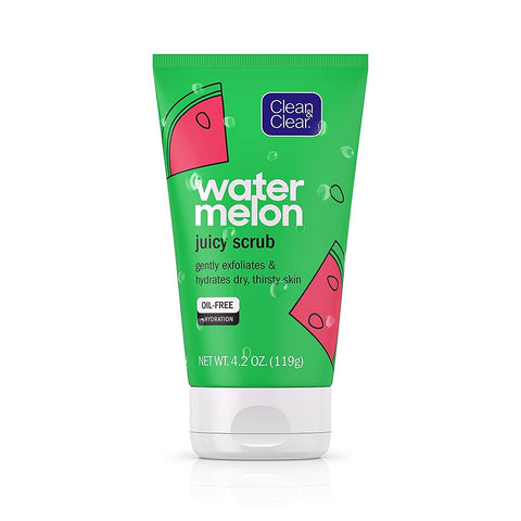 Clean & Clear Hydrating & Exfoliating Juicy Watermelon Face Scrub, Buffs Dirt & Oil While Cleansing 4.2 oz