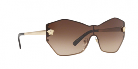 Versace VE2182 Women Glam Medusa Shield Gold/Brown Sunglass