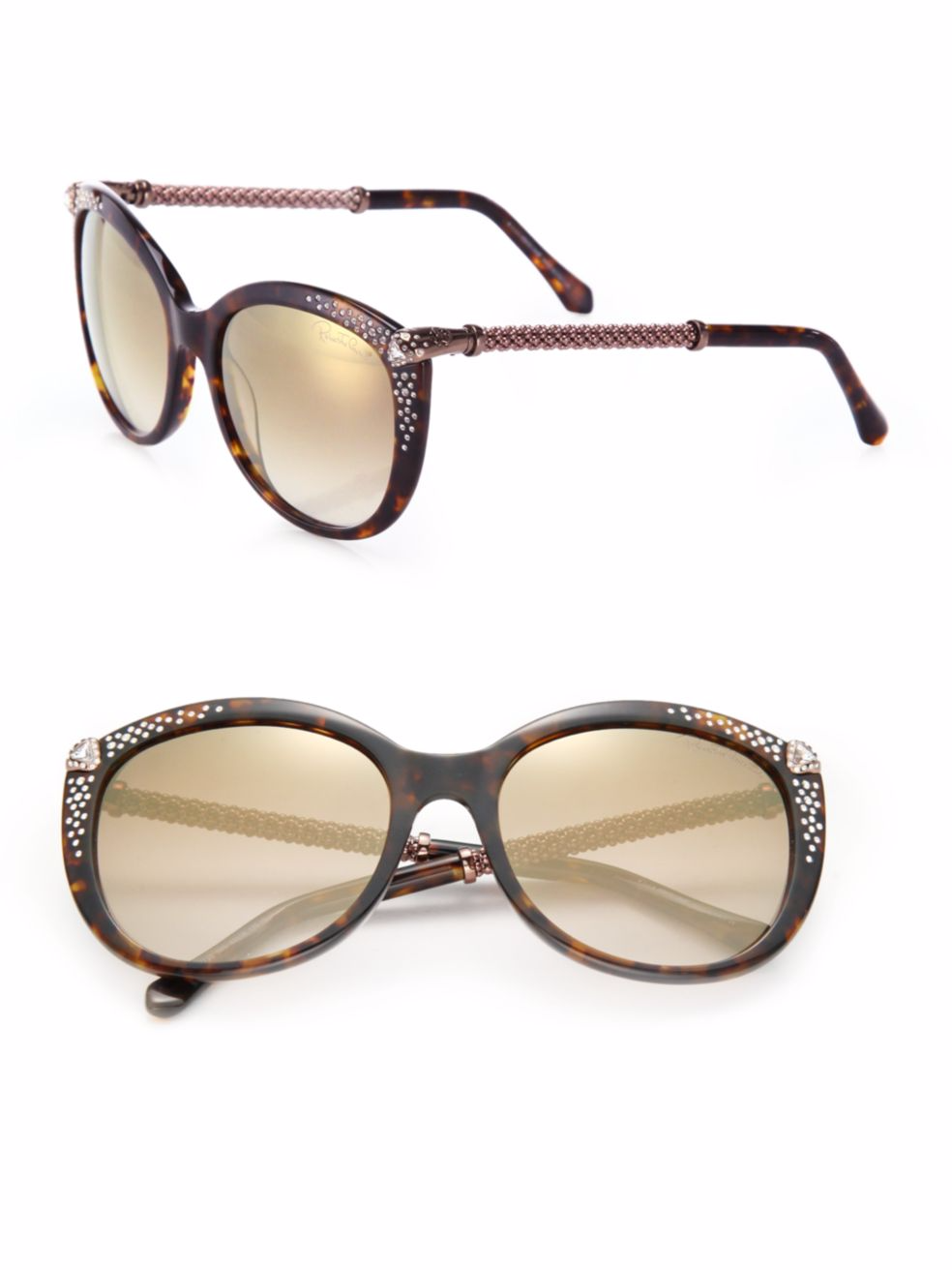 Roberto Cavalli-Tania-979S-52G-Women Sunglass Havana Brown Gold-GL